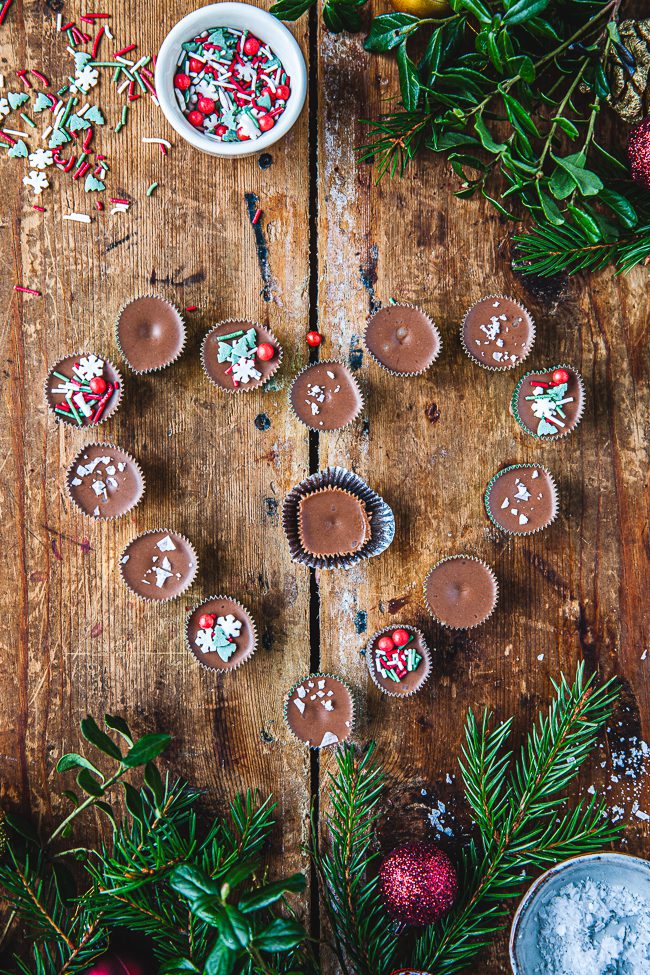 Isnougat, julgodis, ischoklad