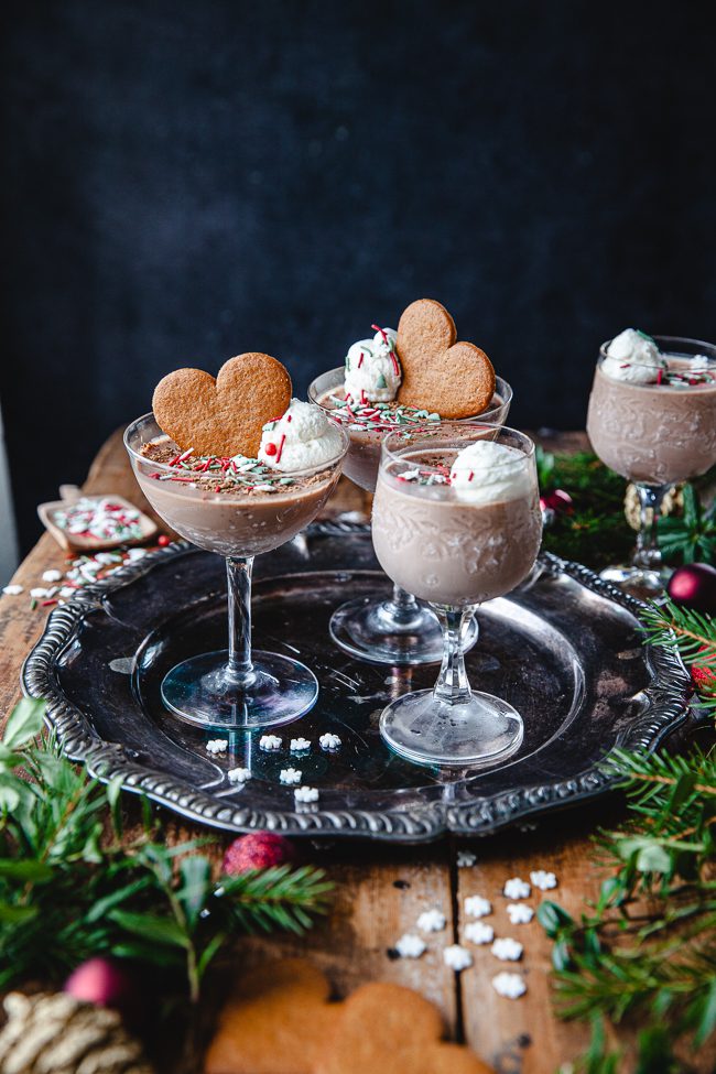 pepparkakspannacotta, juldessert, pannacotta, glöggmys, julafton