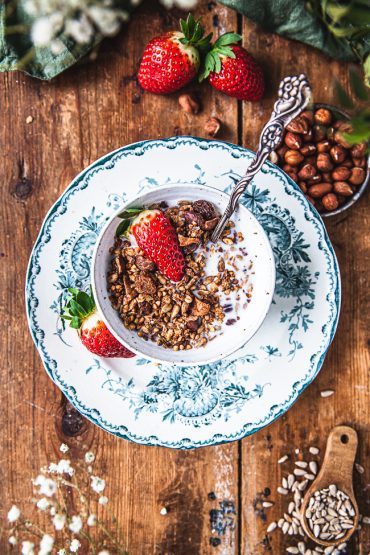 granola, müsli, frukost, mellis