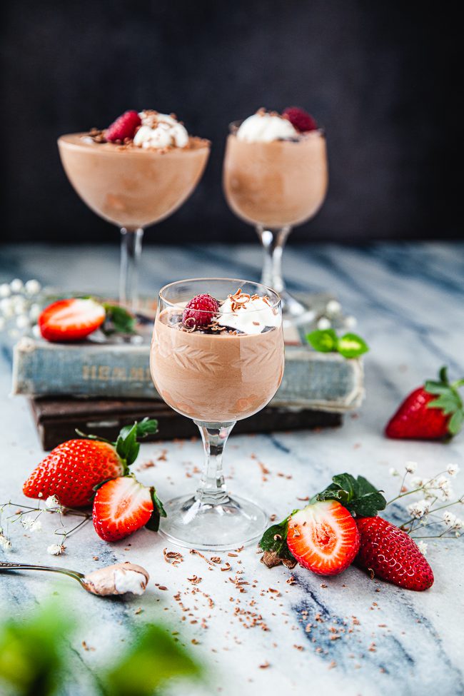 chokladmousse, dessert, efterrätt, choklad