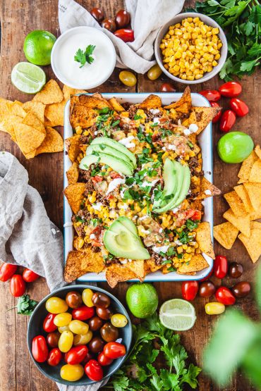 nachos, tomatsalsa, stekt majs, hack it