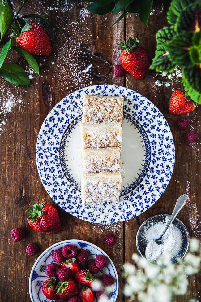 vaniljrutor, fika, baka i långpanna