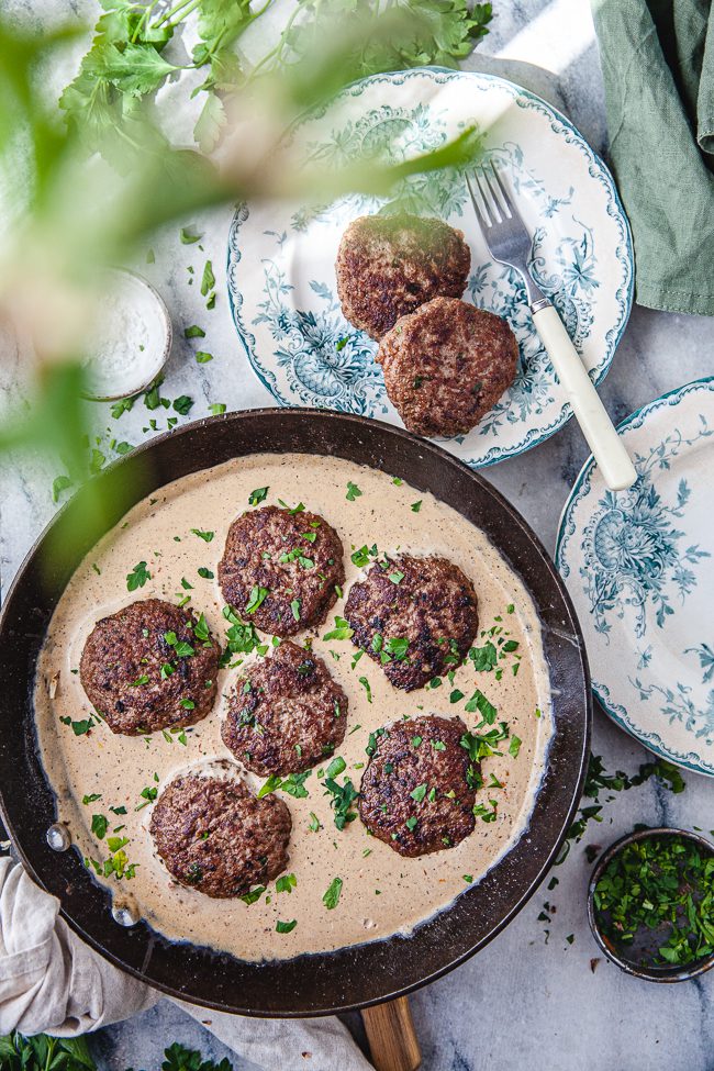köttfärsbiffar med färskost, biffar, snabbmat, vardagsmat