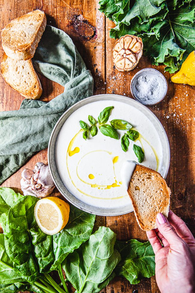 fetaostsås, krämig fetaoströra