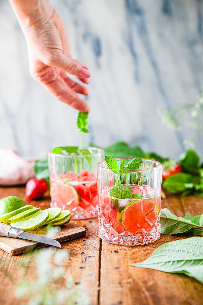 sommardrink, drink ,mojito, vattenmelonmojito, sommarmojito