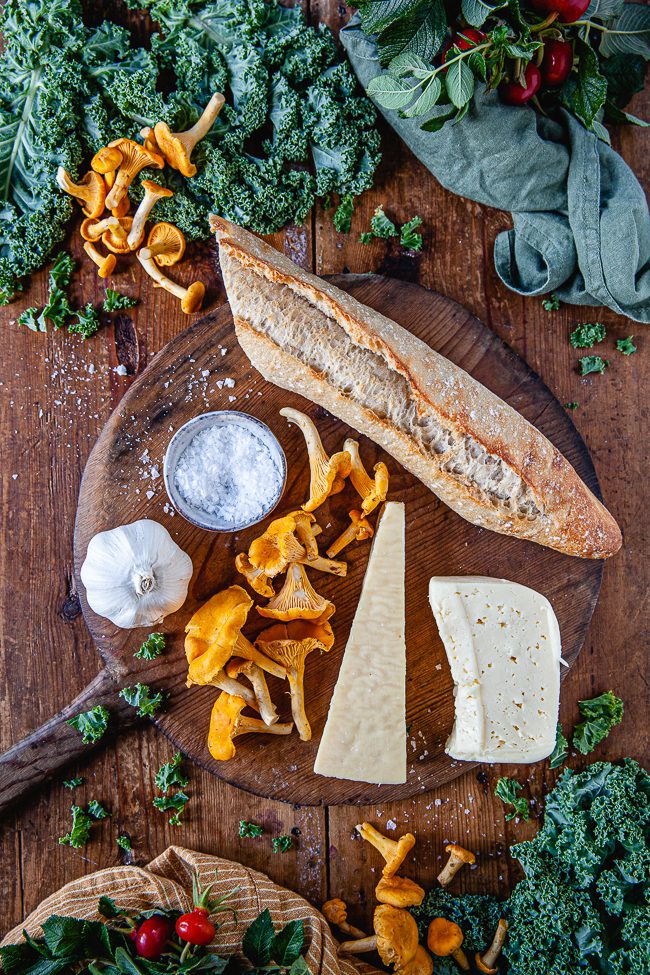 kantarellsmörgås, kantarellmacka, kantareller,