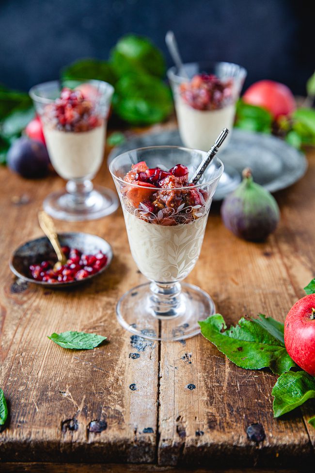 pannacotta, äppelpannacotta, pannacotta med äpple, höstpannacotta