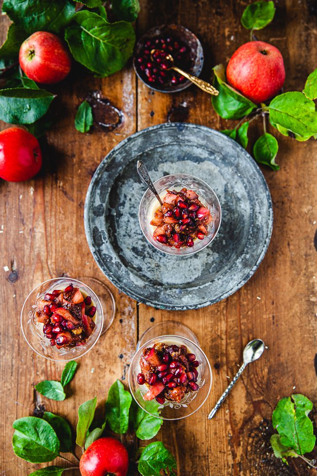 pannacotta, äppelpannacotta, pannacotta med äpple, höstpannacotta
