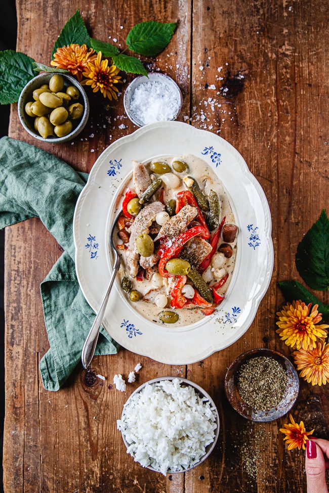 gryta, fläskfilégryta, kreolsk gryta. helgmat,