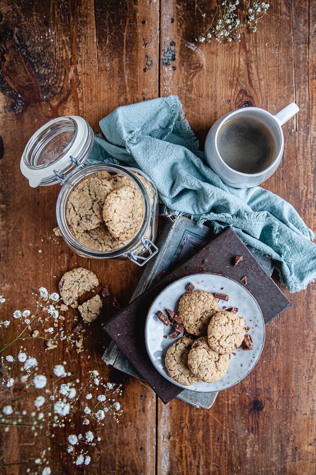 havrecookies, havrekakor, kakor, småkakor, småkakor med choklad, cookies med choklad