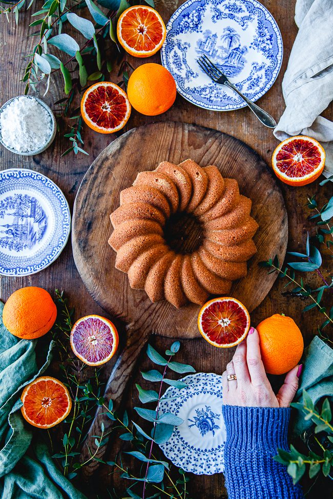 sockerkaka med blodapelsin, apelsinsockerkaka, blodapelsinsockerkaka