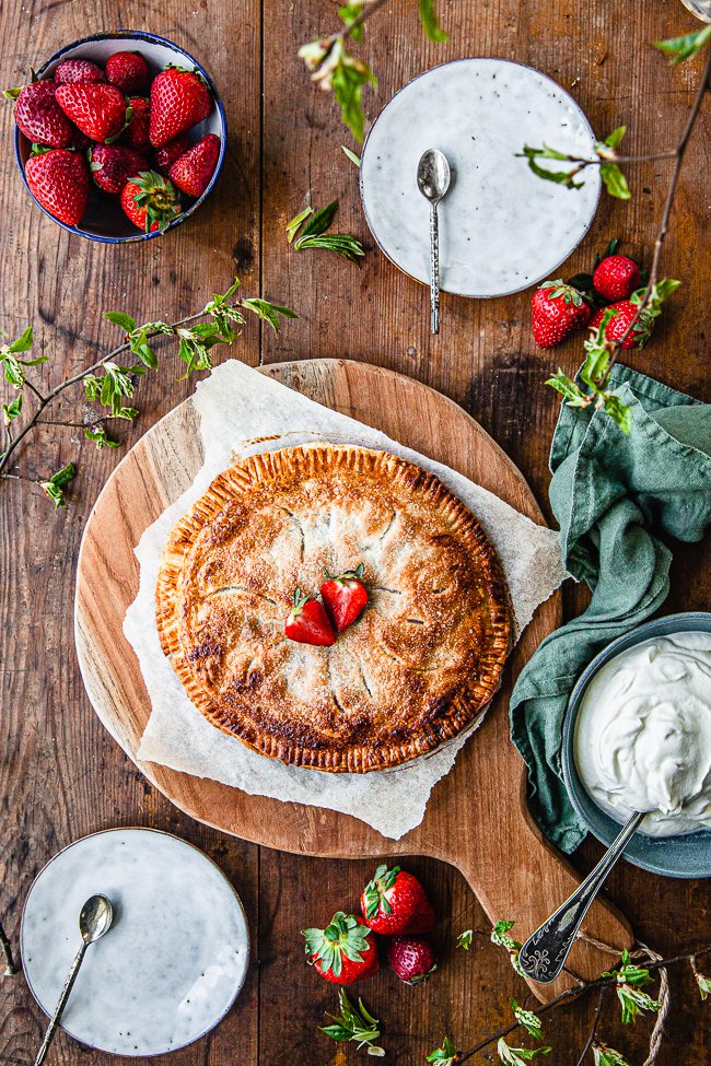 smördegspaj, rabarberpaj, paj, mors dag, dessert till mors dag