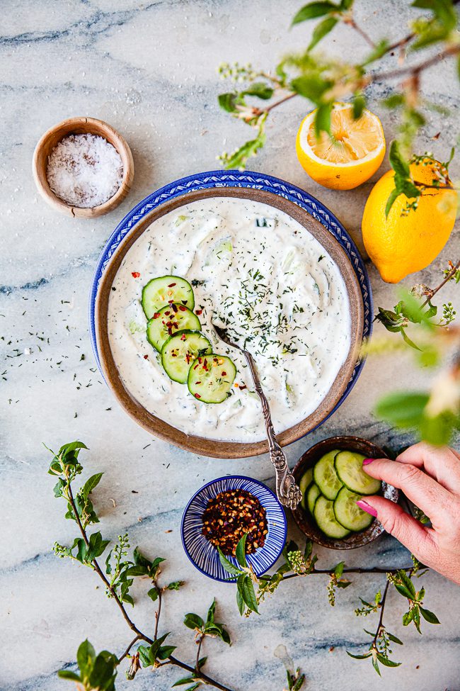 gurksås, gurksallad, yughurt