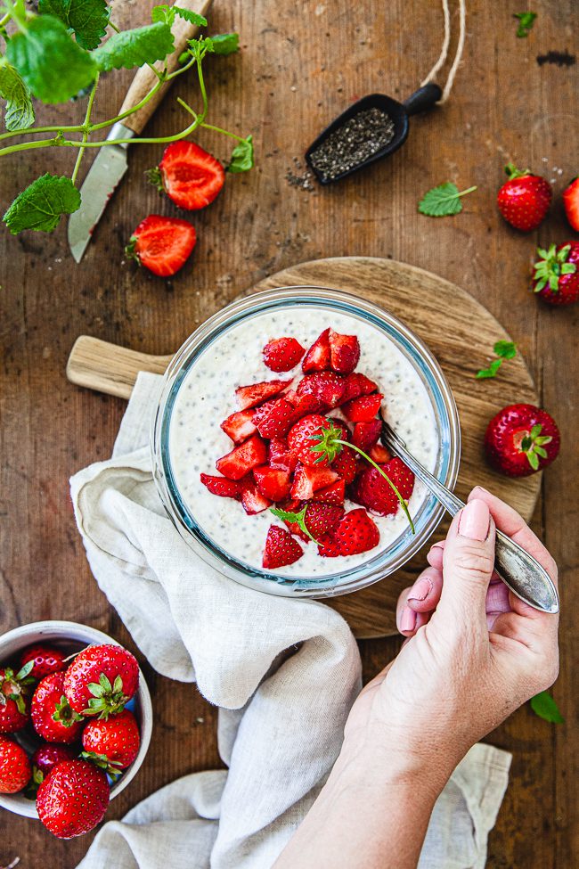 Overnight oats, frukost, sommarfrukost