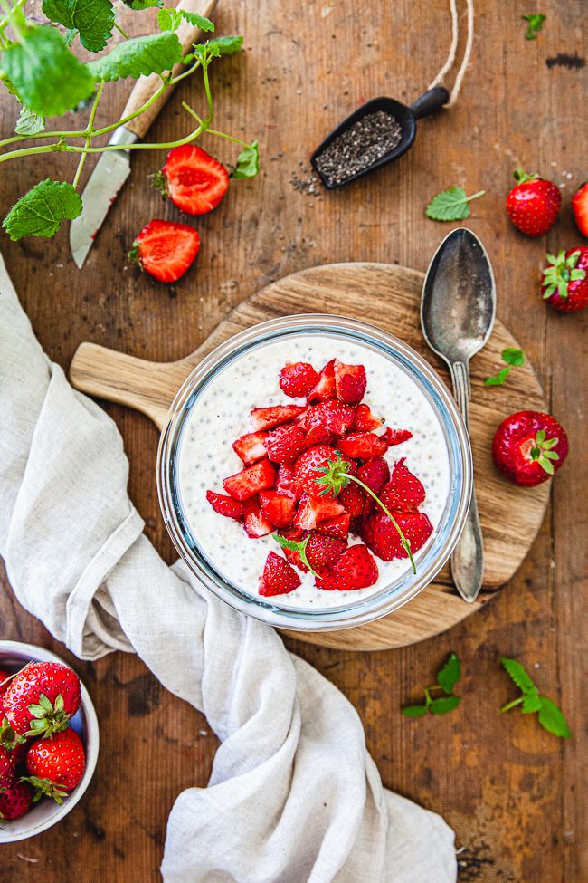 Overnight oats, frukost, sommarfrukost
