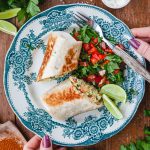 Burrito med kyckling och mangoraja