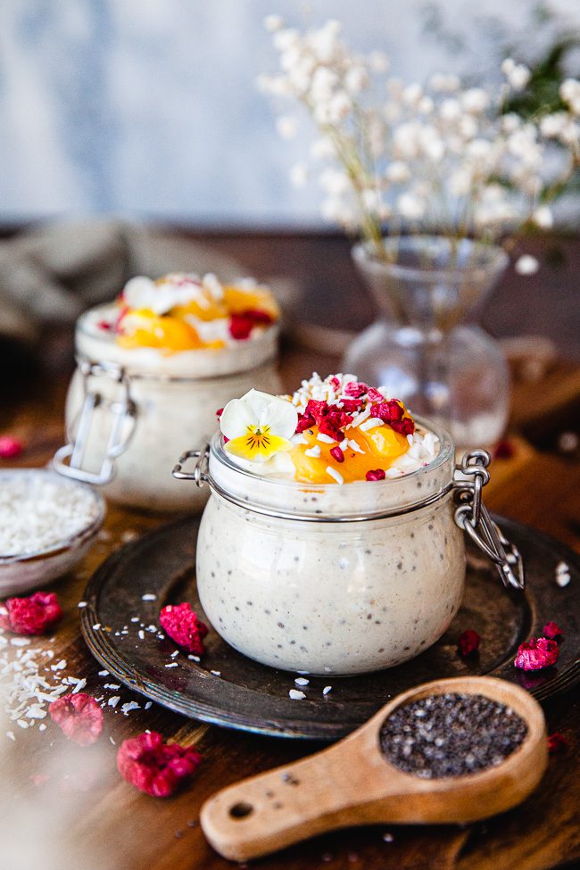 Overnight oats mango och kokosmjölk