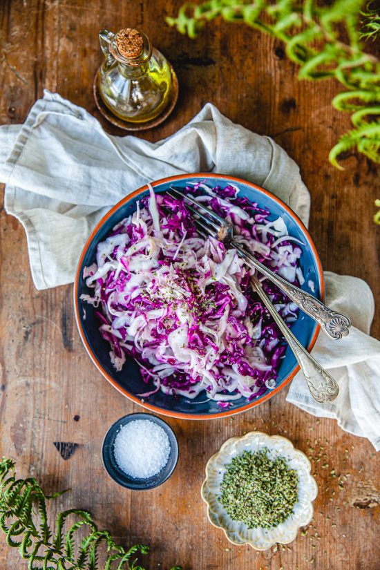 Enkel kålsallad, pizzasallad med oregano