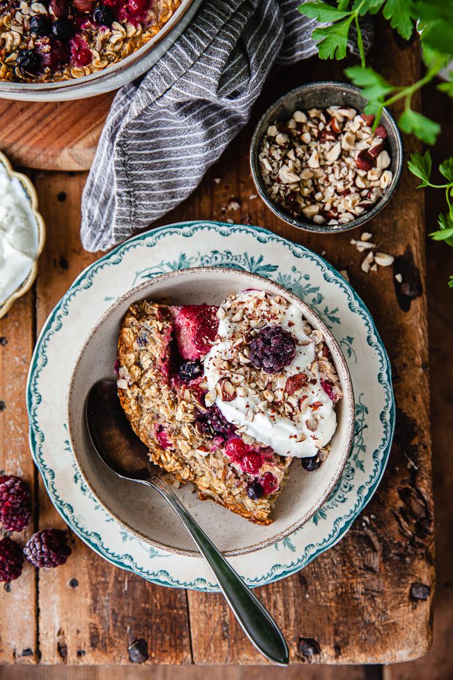 Ugnsbakad gröt med bär