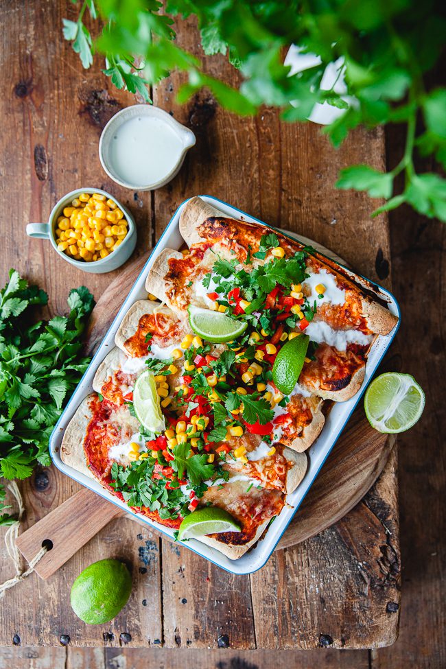 enchiladas med bönor
