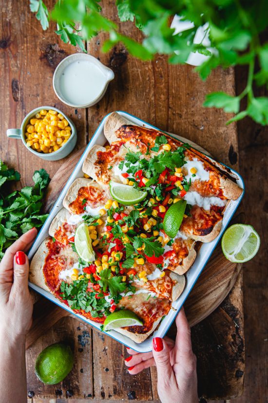 enchiladas med bönor